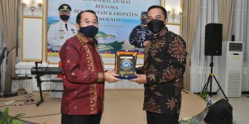 Pererat Silaturahmi, Danlanal Dumai Kunker ke Pemkab Bengkalis