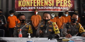 Polres Tanjungpinang Konferensi Pers Ungkap Tindak Pidana Peredaran Uang Rupiah Palsu