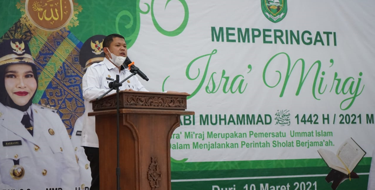 Peringatan Isra Miraj, Camat Mandau minta Instrospeksi Diri Untuk Peningkatkan Kualitas Hidup