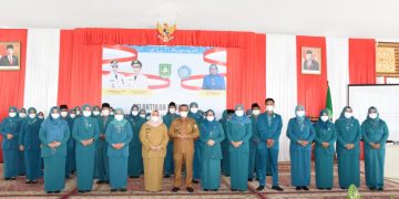 Bupati Bengkalis Kasmarni Lantik Pengurus Tim Penggerak PKK Priode 2021-2026