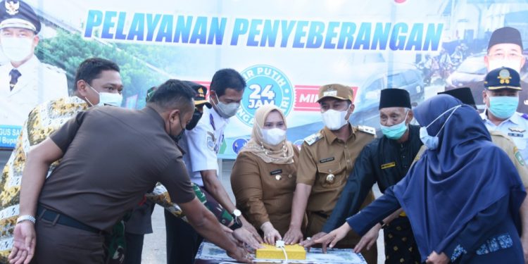 Janji Politik Akhirnya direalisasikan, Bupati Bengkalis Kasmarni Launching Penyeberangan Roro 24 Jam
