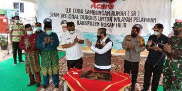 Gubri Uji Coba SPAM Durolis, Bupati Suyatno “Air Bersih Ini Sudah Lama Dinantikan Masyarakat Rohil”