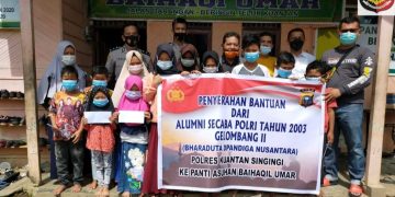 Berbagi Berkah Ramadhan, Bharaduta Polres Kuansing Datangi Sejumlah Panti Asuhan