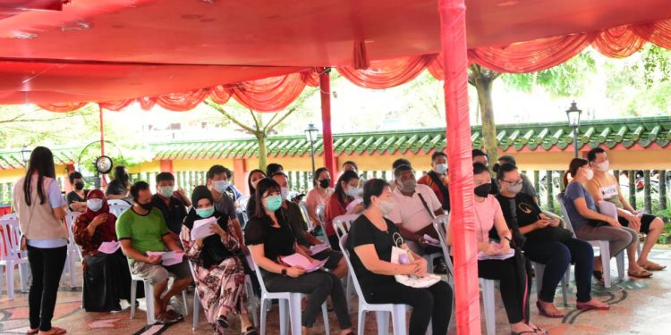 Vaksin Tahap 2 di Vihara Hok Ann Kiong Bengkalis Fokus Ke Pelayanan Publik dan Lansia