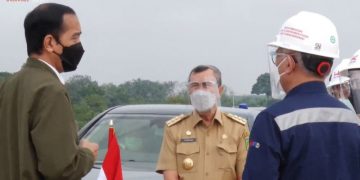 Presiden Jokowi Bersama Gubernur Riau, Tinjau Progres Pembangunan Tol Pekanbaru-Bangkinang