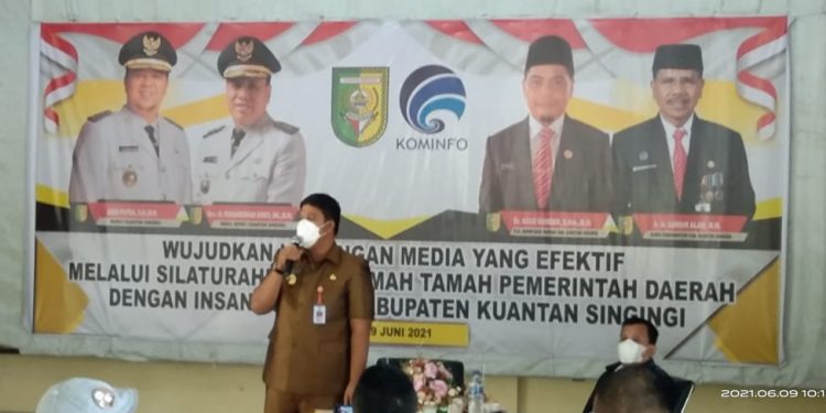 Bupati dan Wakil Bupati Kuansing Silaturrahmi dengan Insan pers