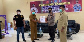 Kapolres Bintan Bentuk dan Resmikan Kampung Tangguh Bersih Narkoba dI 2 desa di Kecamatan Teluk Bintan