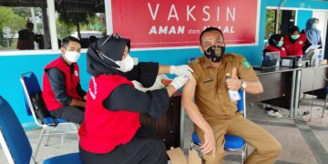 ASN dan Honorer Diskominfotik Bengkalis Divaksinasi Tahap Kedua