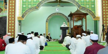 Bupati Kasmarni Sholat Idul Adha di Masjid Agung Istiqomah Bengkalis