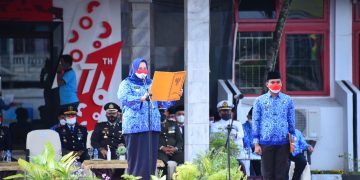 HUT Ke-76 Kemerdekaan RI, Pemkab Bengkalis Gelar Upacara Dengan Prokes Ketat