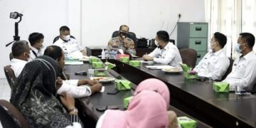 Camat Mandau Pimpin    Rapat Persiapan Operasi Yustisi dan Pemantapan Pelaksanaan PPKM