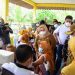 Bupati Kasmarni, Apresiasi Lanal Dumai Atas Pelaksanaan Serbuan Vaksinasi