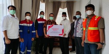 Pertamina Peduli, Kirimkan Ratusan Paket Sembako ke Korban Banjir Dumai