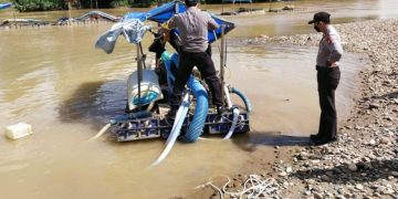 Respon Cepat, Polsek Kuantan Mudik Tertibkan PETI di Aliran Sungai Kuantan