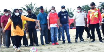 Disponsori Septian Nugraha, Bupati Kasmarni Buka Turnamen Boscha Super League  2022 di Muara Basung