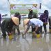 Wabup Bengkalis Tanam Padi Bersama Gubri di Desa Langkat
