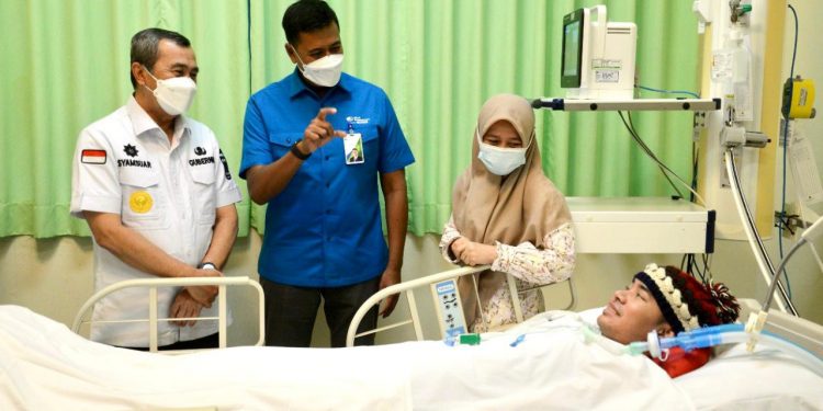 Dikunjungi Dirut BP Jamsostek dan Gubri, Prantino yang dirawat 5,5 Tahun dibiayai Tanpa Batas