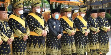 Syukuran Pemberian Gelar Adat Anak Kemenakan Ujung Batu, Bupati Sukiman Minta Jaga Amanah Dan Marwah Negeri