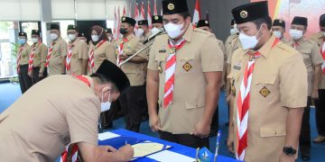 Dilantik  Kamabicab Bintan, Roby Berharap Pramuka Bintan Kembali Berinovasi Usai Pandemi
