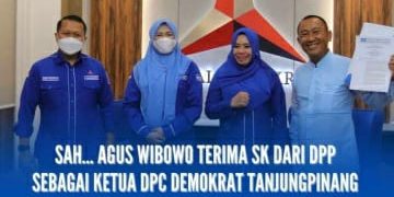 Terima SK DPP, Agus Wibowo Sah Jabat Ketua DPC Demokrat Tanjungpinang periode 2022-2027