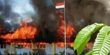 Bangunan SD Negeri 06 Sialang Jaya Hangus dilalap Api