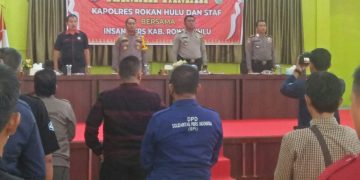 Perkuat Sinergitas, Kapolres Rohul Coffe Morning dengan Insan Pers