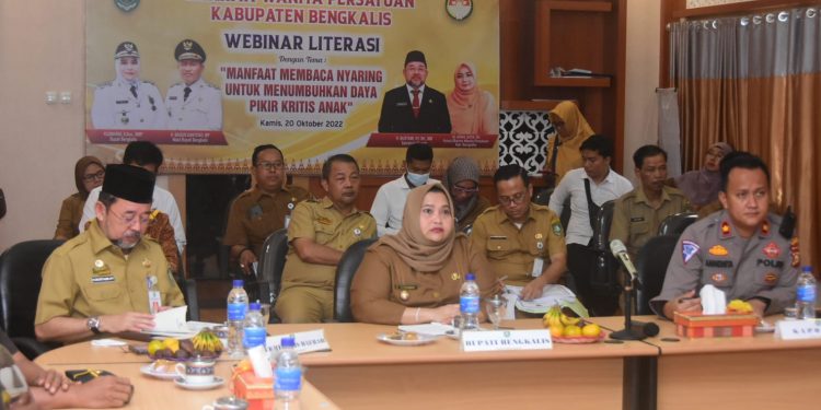 Secara Virtual, Bupati Bengkalis Ikuti Pengendalian Inflasi Daerah
