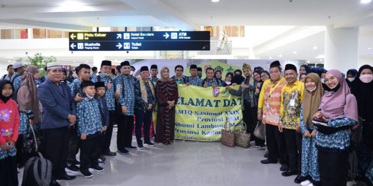 54 Kalifah MTQ Tiba di Banjarmasin, Pemprov Riau Targetkan yang Terbaik