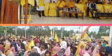 Ribuan Warga Rohul Ikuti Jalan Sehat HUT ke-58 Partai Golkar
