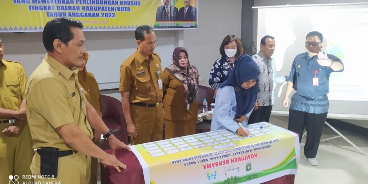 Media Riaulantang Dukung Terujudnya Kabupaten Bengkalis Layak Anak, Tandatangani Komitmen Bersama