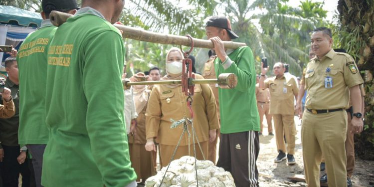 Bupati Bengkalis Canangkan Pemasaran Bahan Olah Karet
