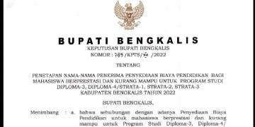 Unduh Disini, Hasil Seleksi Beasiswa Bengkalis 2022 Diumumkan