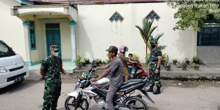 Koramil 05 RM Laksanakan Gakplin Prokes, Cegah Laju Penyebaran Covid 19