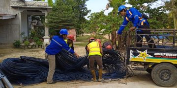 Pembangunan Infrastruktur Program Internet Murah Bupati Rohil Untuk Masyarakat Dimulai
