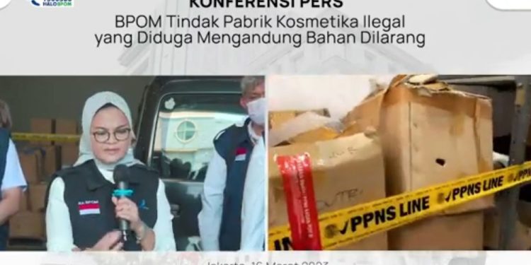 BPOM Tindak Pabrik Kosmetik Ilegal, Barang Bukti Capai Rp 7,7 Miliar