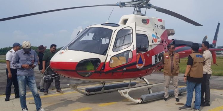 Helikopter Bantuan BNPB Untuk Patroli Karhutla Tiba di Riau