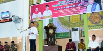 Di Masjid At-Taqwa Muara Basung , Pemkab Bengkalis Gelar Wirid Pengajian Bulanan