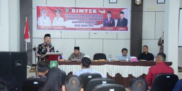Buka Bimtek Penerima bantuan KUBE di Pinggir, Bupati Berharap Keberadaan KUBE Mampu Pulihkan Ekonomian Masyarakat