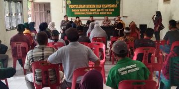 Wujudkan Kesadaran Hukum Satgas TMMD Ke 117 Kodim 0321/ Rohil Gelar Penyuluhan dan Sosialisasi Hukum