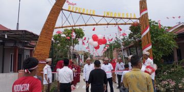 Manfaatkan Bahan Limbah, Begini Semarak Kampung Wisata Merah Putih di Kampar