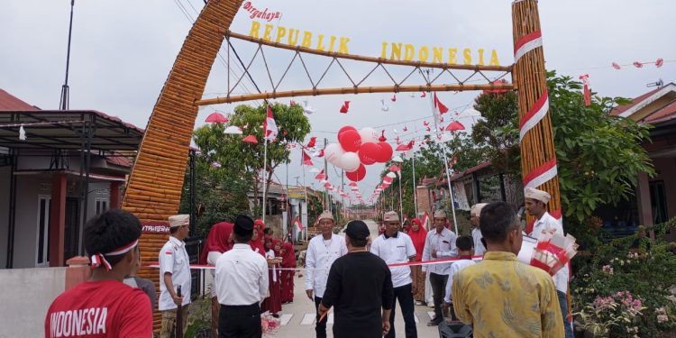 Manfaatkan Bahan Limbah, Begini Semarak Kampung Wisata Merah Putih di Kampar
