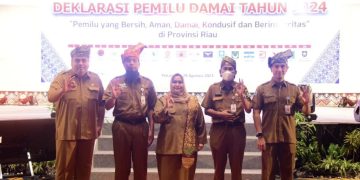 Hadiri Deklarasi Pemilu Damai 2024 Bersama Forkopimda Riau, Bupati Kasmarni Ajak Ciptakan Pemilu Bermartabat