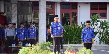 HUT Ke-78 RI, Sekda dr Ersan Pimpin Upacara di Halaman Kantor Bupati Bengkalis
