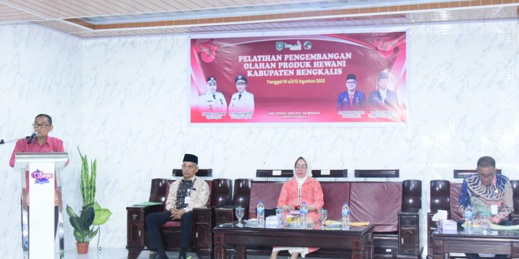 Tingkatkan UMKM Berdaya Saing, Bupati Buka Pelatihan Pengembangan Olahan Produk Hewani