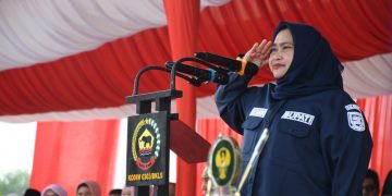 Desa Sebangar Jadi Lokus Pelaksanaan TMMD, Bupati Kasmarni Minta Warga Ikut Wujudkan Akselerasi Pembangunan Desa