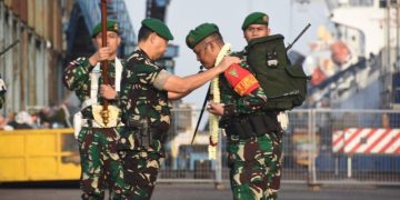 Satgas Pamtas RI-PNG dan Satgas Batalyon Infantri 132/Bima Sakti Tiba di Dumai Riau