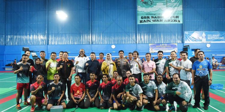 Resmikan GOR, Dewi Ansar Buka Turnamen Bulutangkis Rizky Faisal Cup 2023