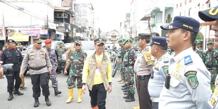 Pimpin Apel, Bupati Afrizal Sintong Tetapkan Status Rokan Hilir Darurat Siaga Banjir 2023