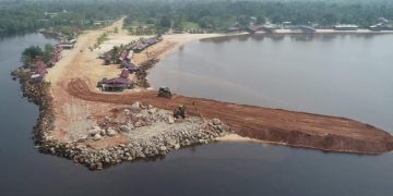 Tak Ada Izin, Reklamasi Pantai Koneng Dumai Dihentikan