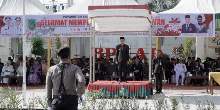 Bupati Rohil Jadi Inspektur Upacara Peringatan Hari Pahlawan Tahun 2023.